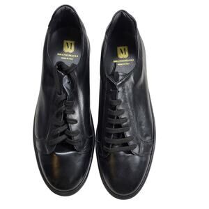 NEW Bruno Magli black leather low-top sneakers men's size 13